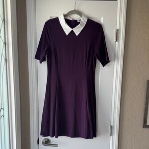 Aphratti Purple Dress with White Collar Size L